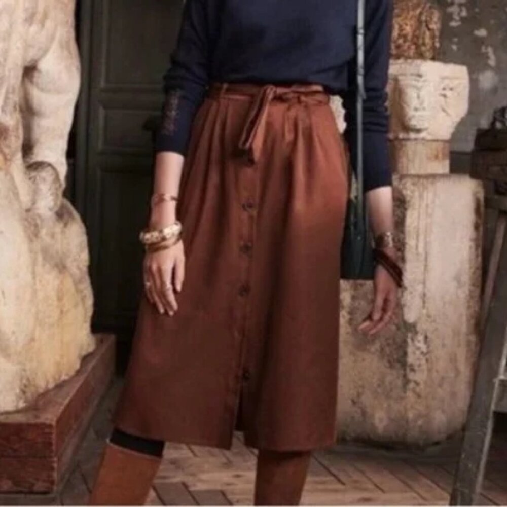 Sezane Celina skirt in Mocha